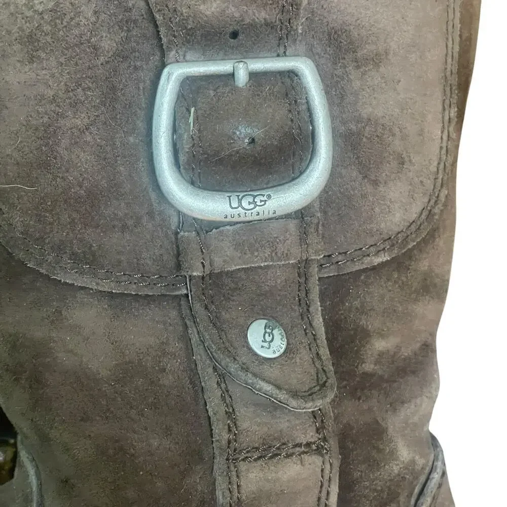 UGG Australia Women's Brown Suede Cargo III Mid Calf Boots